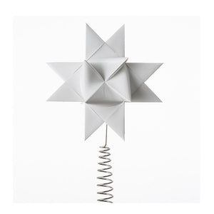 White painted tree topper star M