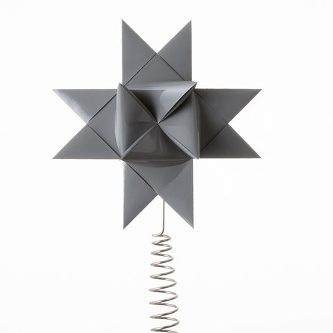 Gray painted tree topper star L