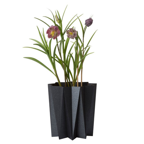 Origami cover vase - Black M - 2 pcs