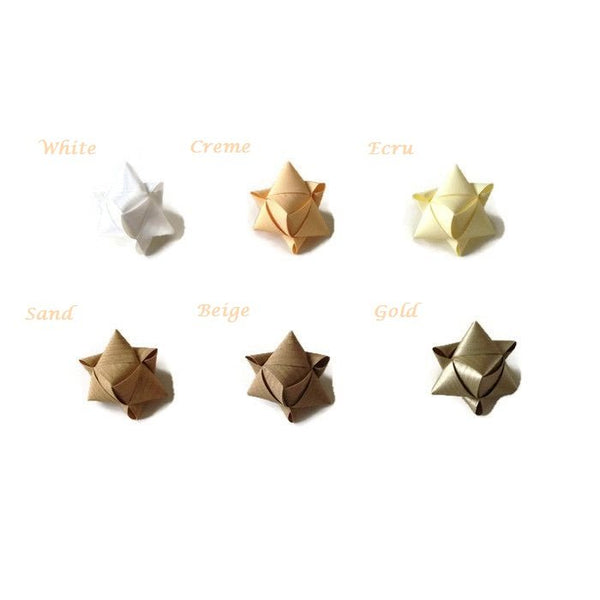 Mini cube stars for table or gift decoration 20 pcs - 6 white colors