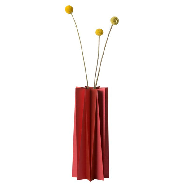 Origami cover vase - Dark Red L