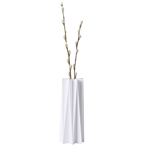 Origami cover vase - White L