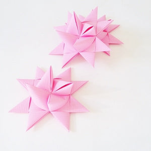 Pink half star with paste L - 3 pcs