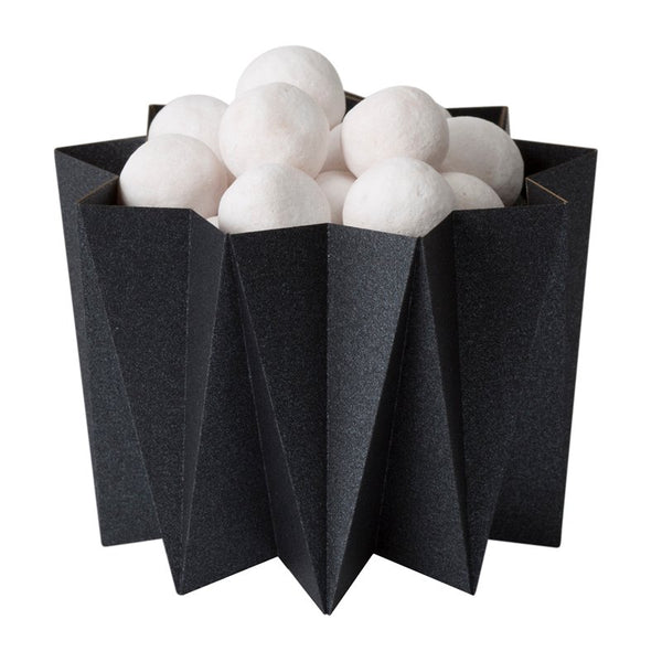 Origami cover vase - Black S - 2 pcs