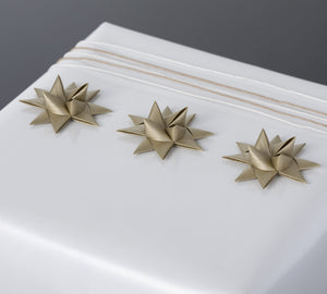 Gold half star with tape S - 12 pcs