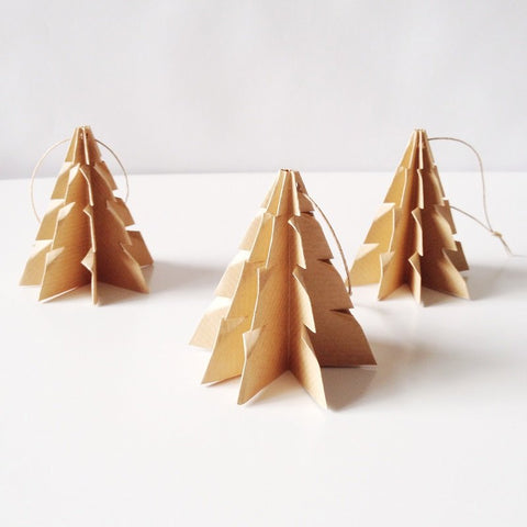 Christmas tree Brown paper - 3 pcs