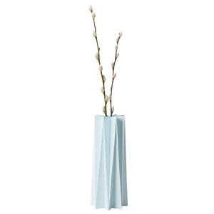 Origami cover vase - Damask Blue L