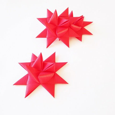 Red half star with tape L - 3 pcs
