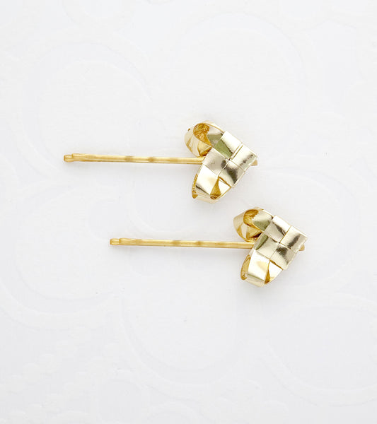 Gold hairpins with hearts a set of two