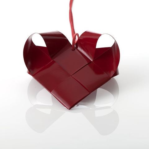 Dark Red Painted Heart L