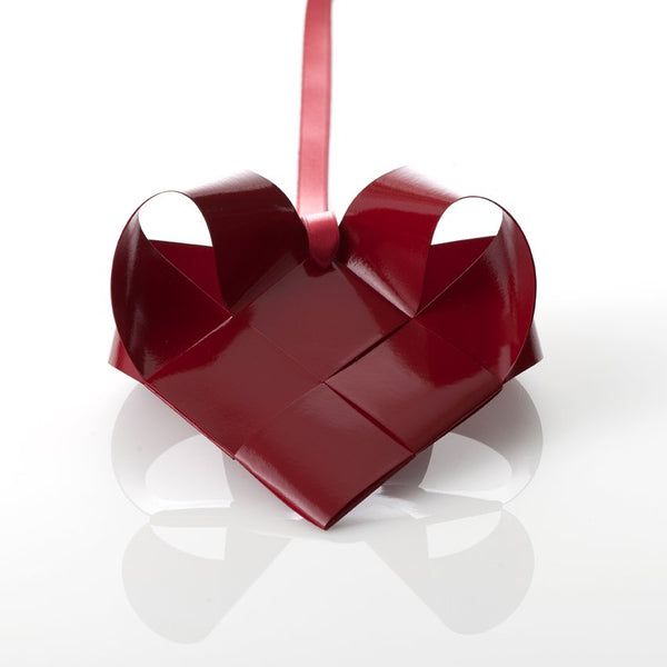 Dark Red Painted Heart L