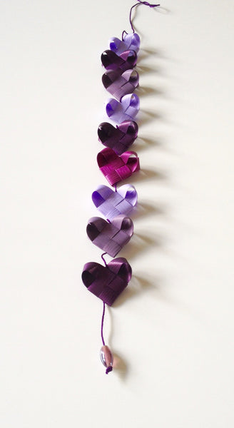 Pure Purple - heart garland no 4