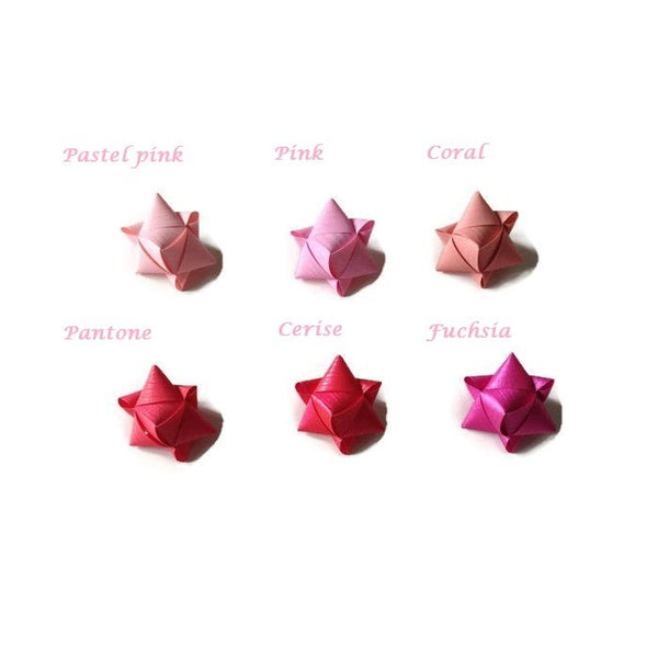 Mini cube stars for table or gift decoration 20 pcs - 6  pink colors