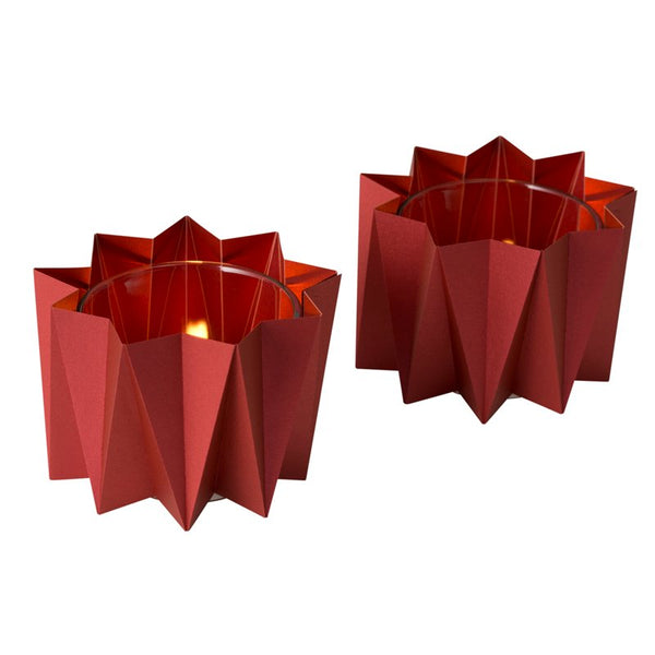 Oigami cover vases - Dark Red S - 2 pcs