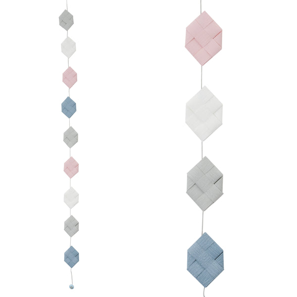 Pastel Gray & Gray Blue prism garland no 16