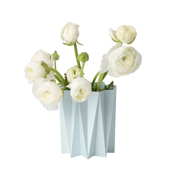 Origami cover vase - Damask Blue M - 2pcs