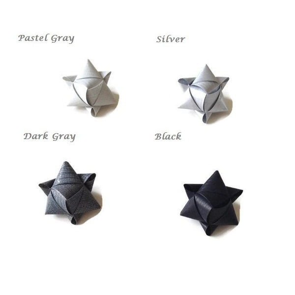 Mini cube stars for table or gift decoration 20 pcs - 4 gray colors