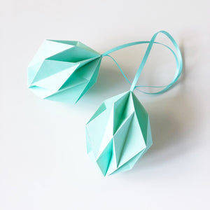 Mint origami easter eggs - 2 pcs