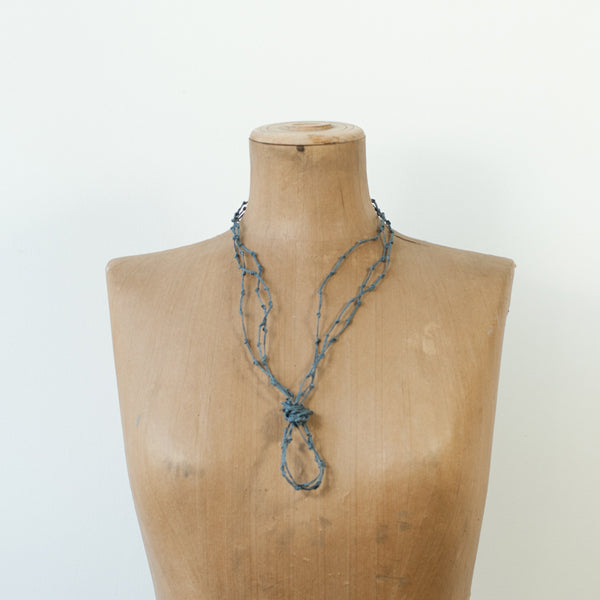KNOTS Bracelet / Necklace Gray Blue