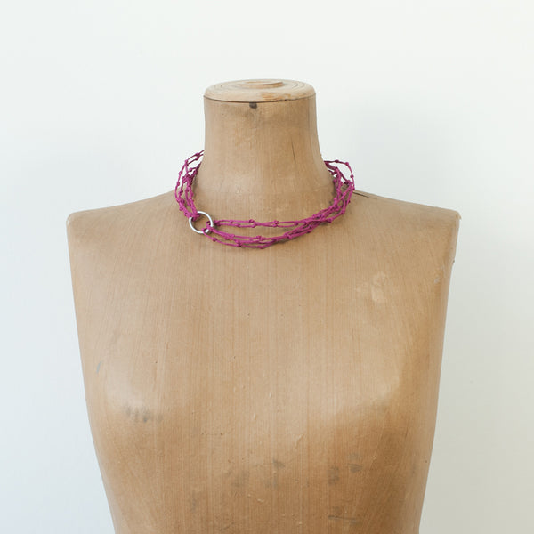 KNOTS Bracelet / Necklace  Magneta
