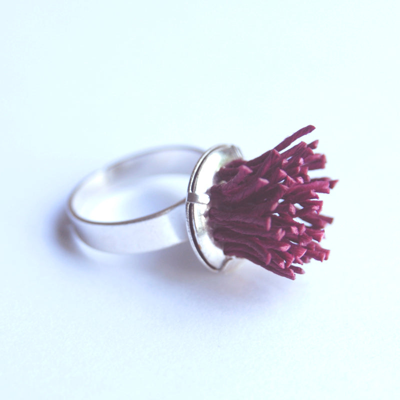 SPIKY RING Red