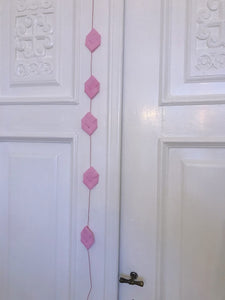 Pink prism garland M - Easter decoration